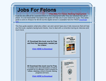 Tablet Screenshot of felon-jobs.org